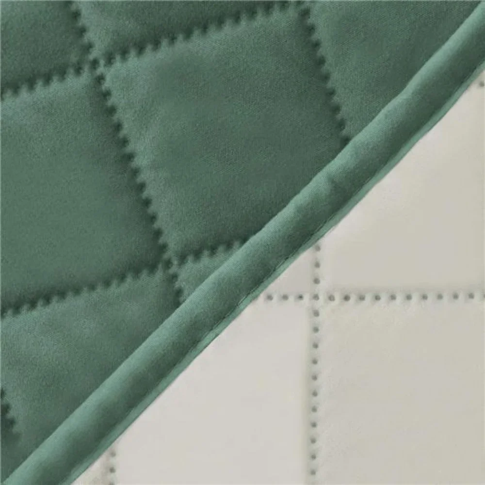 Reversible Sofa Cover Water Resistant Couch Cover with Foam Sticks Elastic Strap